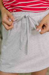 Call it What you Wanna Drawstring Skort in Grey