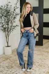 Chaqueta con cremallera y ribete en contraste Call of the Wild