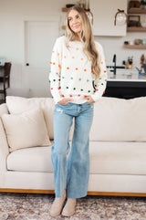 Candy Buttons Pom Detail Sweater - Liarian Unlimited Boutique