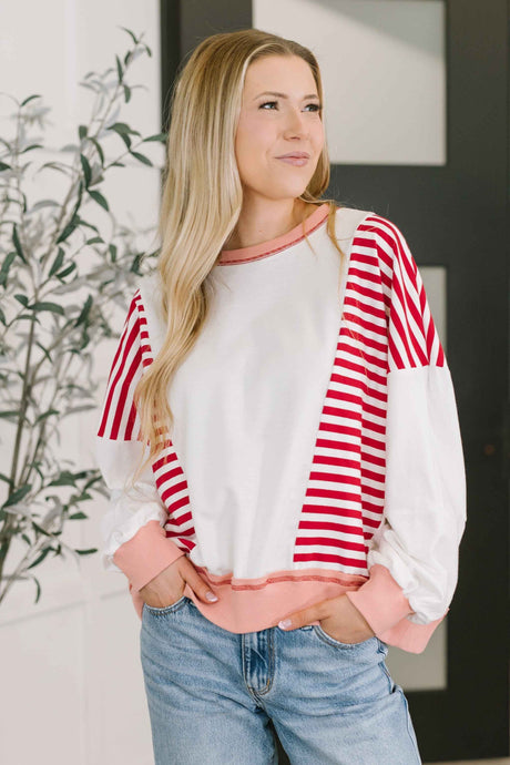Candy Stripes & Chill Sweatshirt