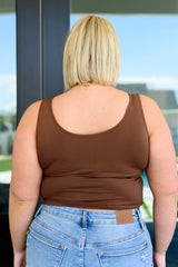 Carefree Seamless Reversible Tank in Brown - Liarian Unlimited Boutique