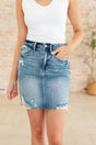 Carol High Rise Rigid Magic Denim Skirt - Liarian Unlimited Boutique