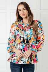 Blusa peplum floral Carry Me Away