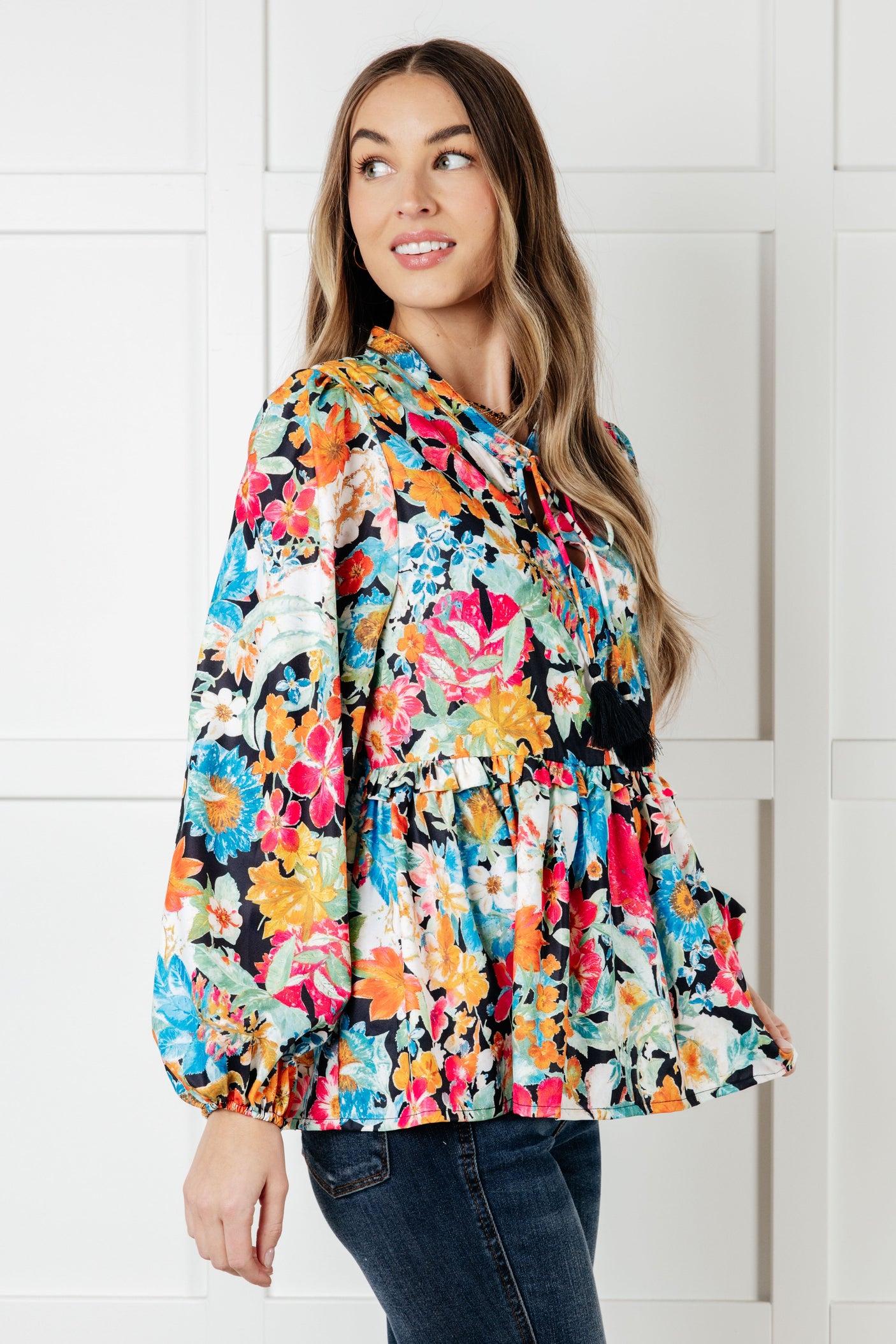 Blusa peplum floral Carry Me Away