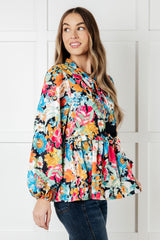 Blusa peplum floral Carry Me Away