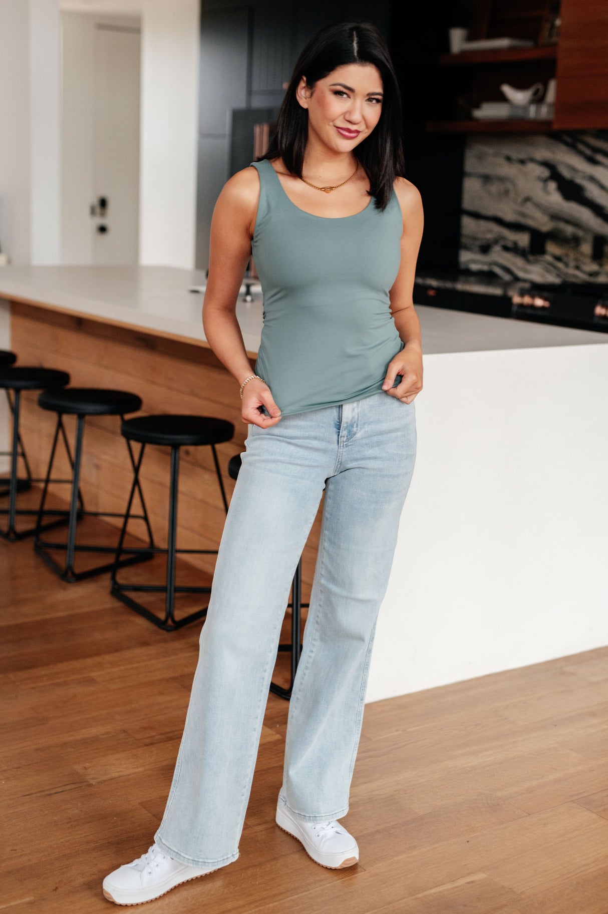 Casual But Cool Tank in Tidewater Teal - Liarian Unlimited Boutique