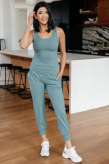 Camiseta informal pero moderna en color verde azulado Tidewater