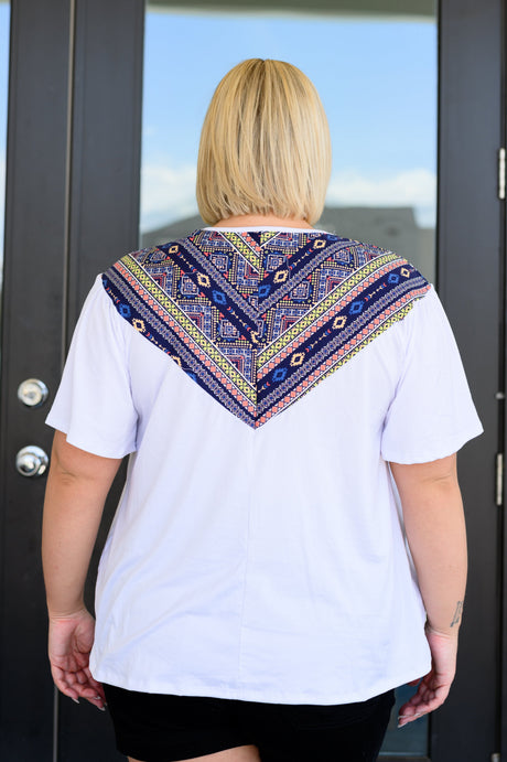 Top con escote de cerradura estilo bohemio informal