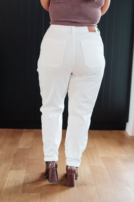 Charlene High Rise Jogger in Ecru - Liarian Unlimited Boutique