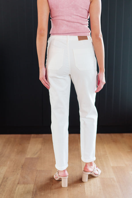 Charlene High Rise Jogger in Ecru - Liarian Unlimited Boutique