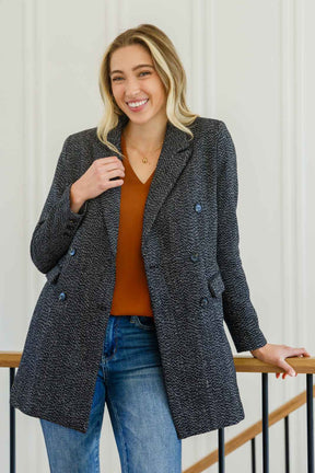 Chic Upon Arrival Button Down Blazer Jacket In Black - Liarian Unlimited Boutique