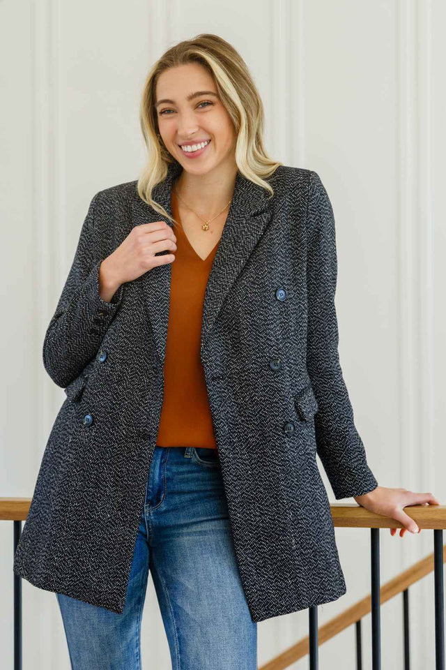 Chic Upon Arrival Button Down Blazer Jacket In Black - Liarian Unlimited Boutique