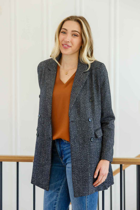 Chic Upon Arrival Button Down Blazer Jacket In Black - Liarian Unlimited Boutique