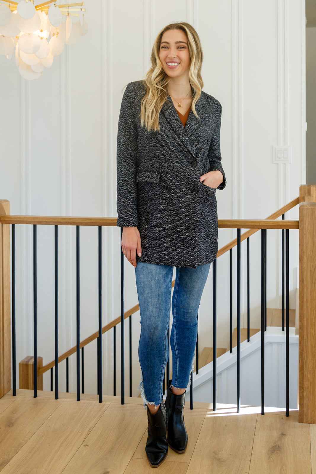 Chic Upon Arrival Button Down Blazer Jacket In Black - Liarian Unlimited Boutique