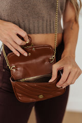 Classic Beauty Quilted Clutch in Brown - Liarian Unlimited Boutique