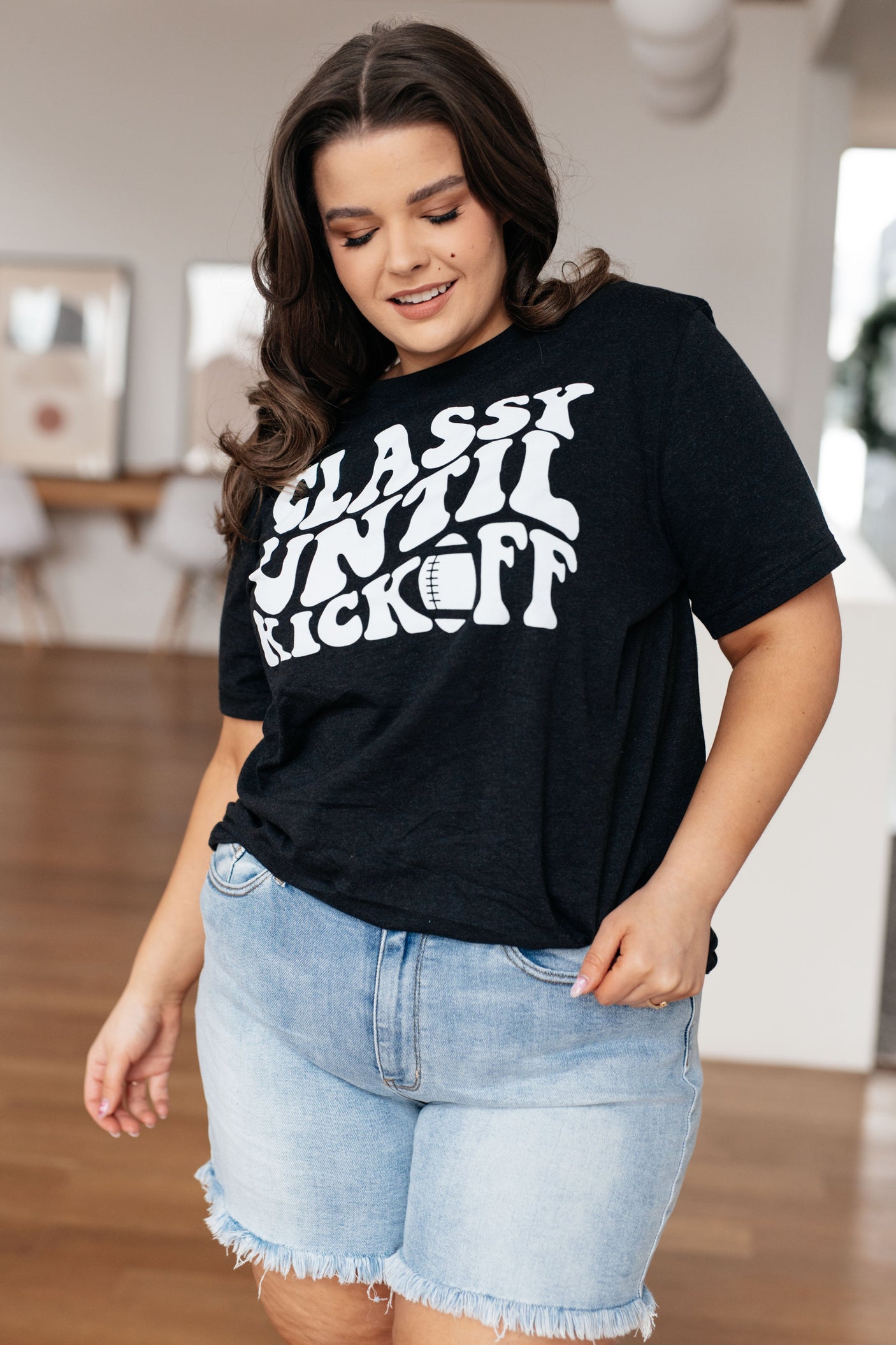 Classy Until Kickoff Tee - Liarian Unlimited Boutique