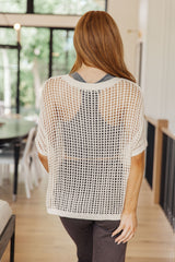 Coastal Dreams Fishnet Top in Cream - Liarian Unlimited Boutique