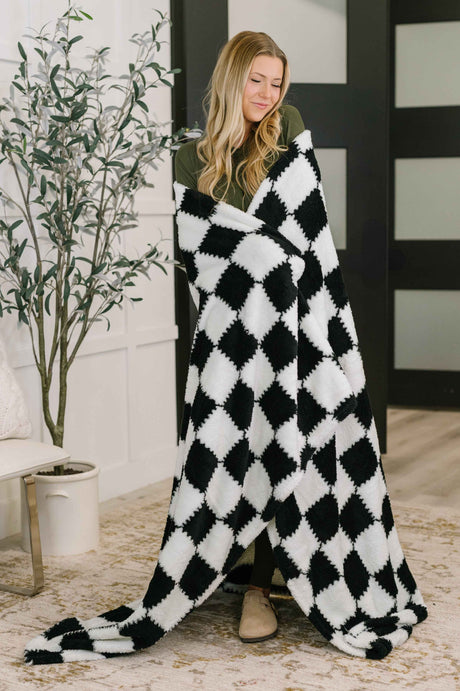 Cookies & Cream Checks Blanket
