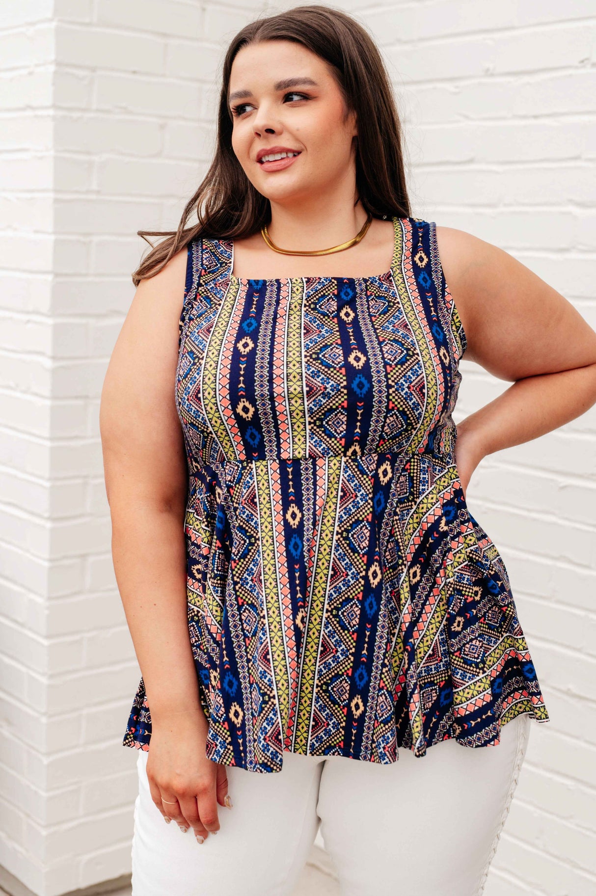 Cool Connections Peplum Tank - Liarian Unlimited Boutique