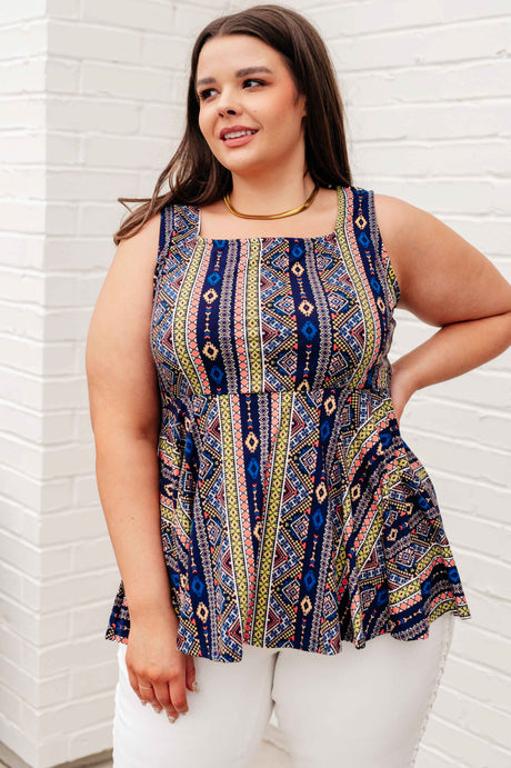 Cool Connections Peplum Tank - Liarian Unlimited Boutique