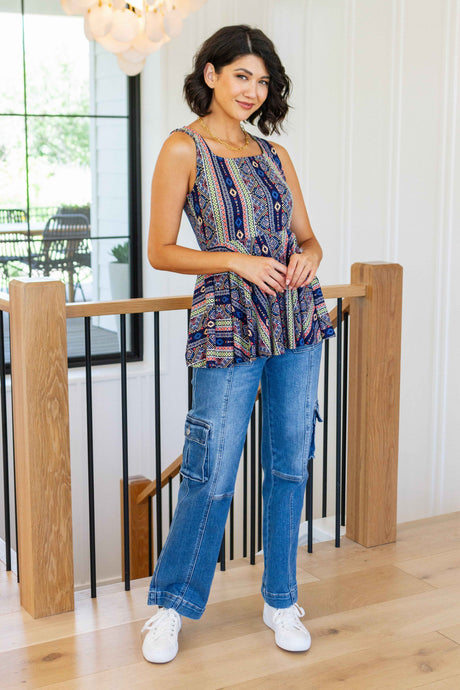 Cool Connections Peplum Tank - Liarian Unlimited Boutique