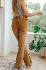 Cordelia Bootcut Corduroy Pants in Camel - Liarian Unlimited Boutique