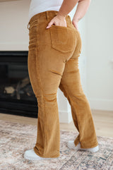 Cordelia Bootcut Corduroy Pants in Camel - Liarian Unlimited Boutique