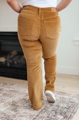 Cordelia Bootcut Corduroy Pants in Camel - Liarian Unlimited Boutique