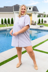 Cornelia Striped Shirt Dress - Liarian Unlimited Boutique