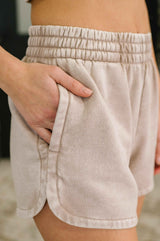 Daily Routine  Mineral Wash Shorts in Ash Mocha