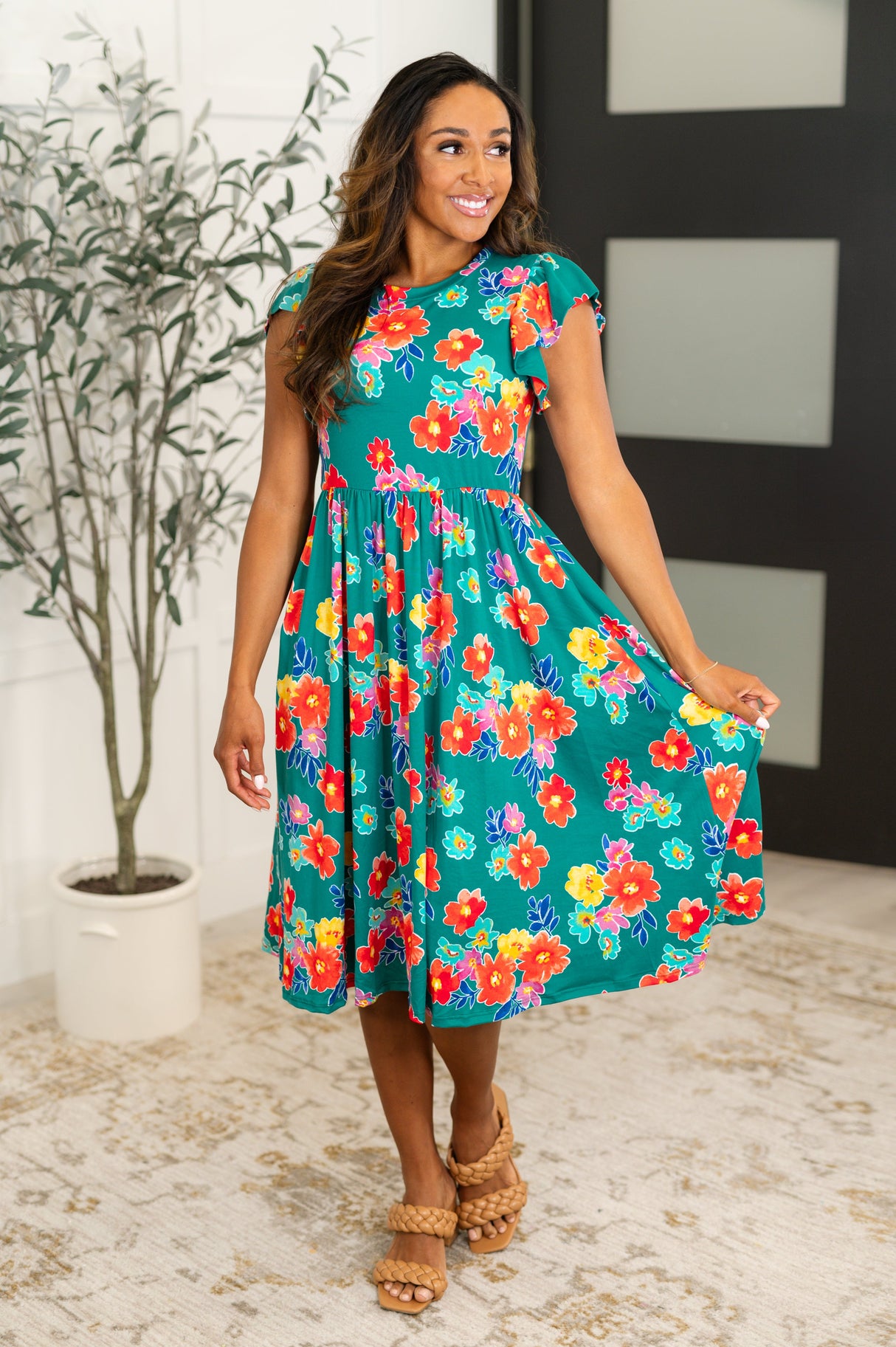 Vestido con mangas onduladas Daisy Me