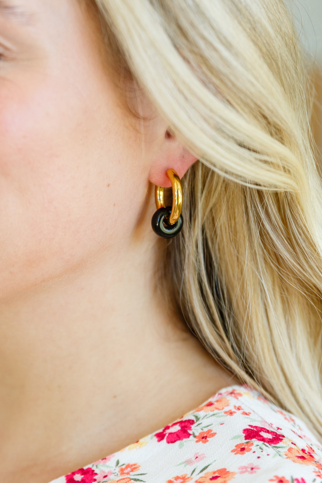 Dark Drops Beaded Huggie Earrings - Liarian Unlimited Boutique