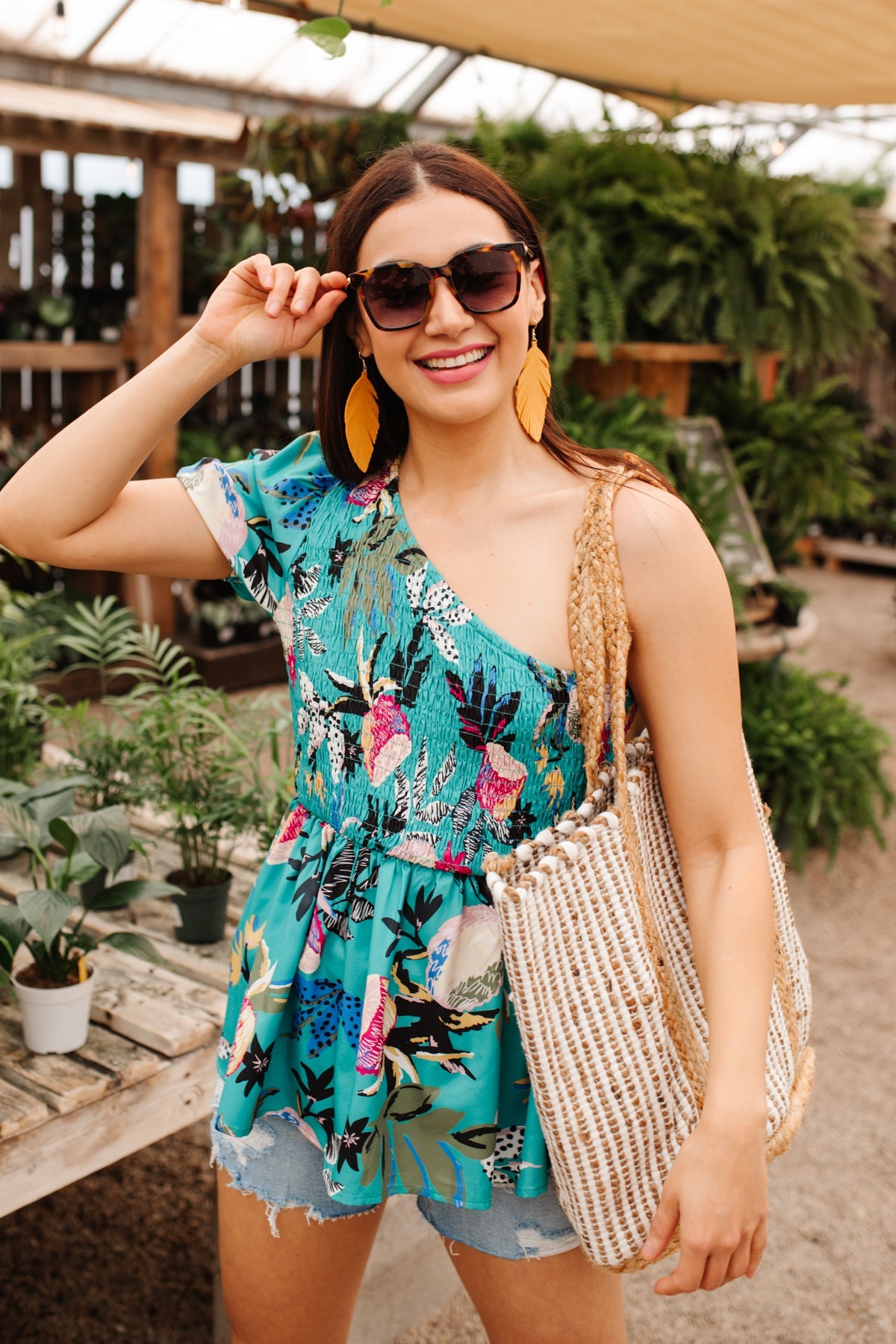 Blusa Day Trip en color esmeralda