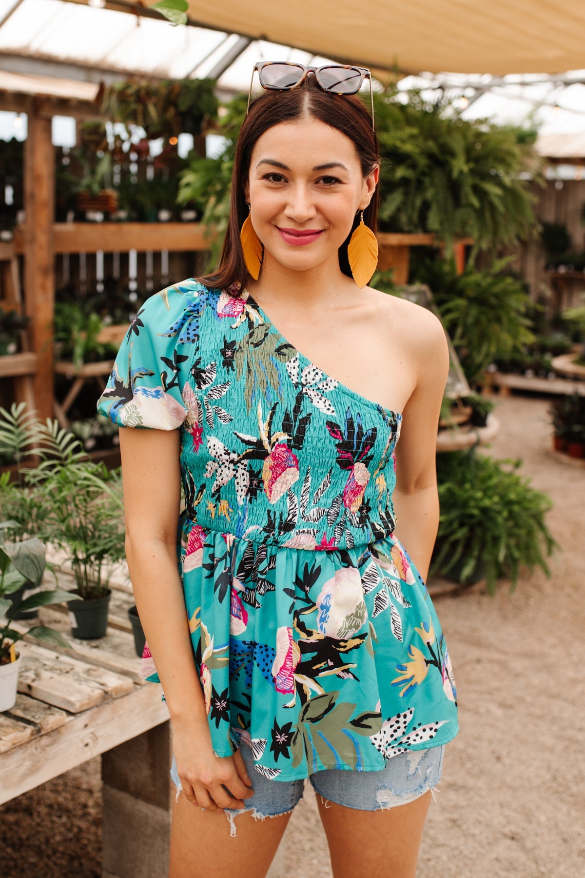 Blusa Day Trip en color esmeralda