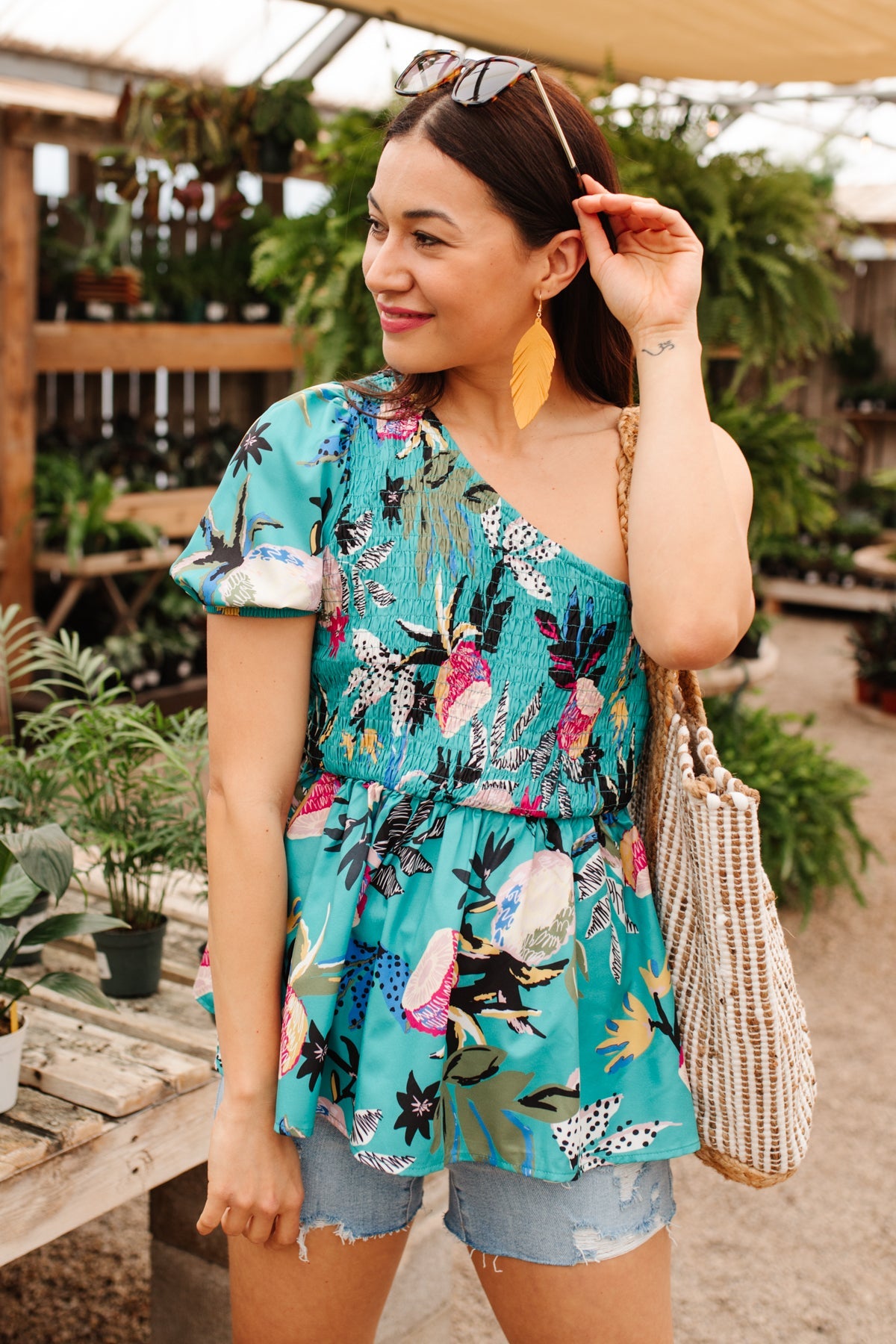 Blusa Day Trip en color esmeralda