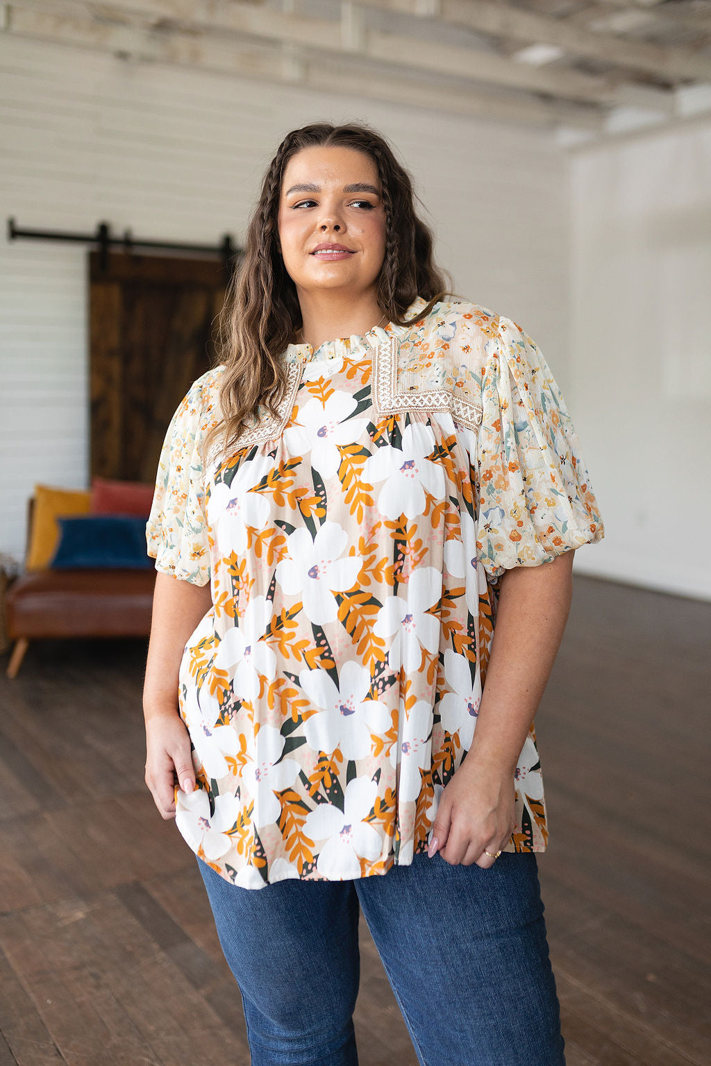 Top estampado floral mixto Daydreamer