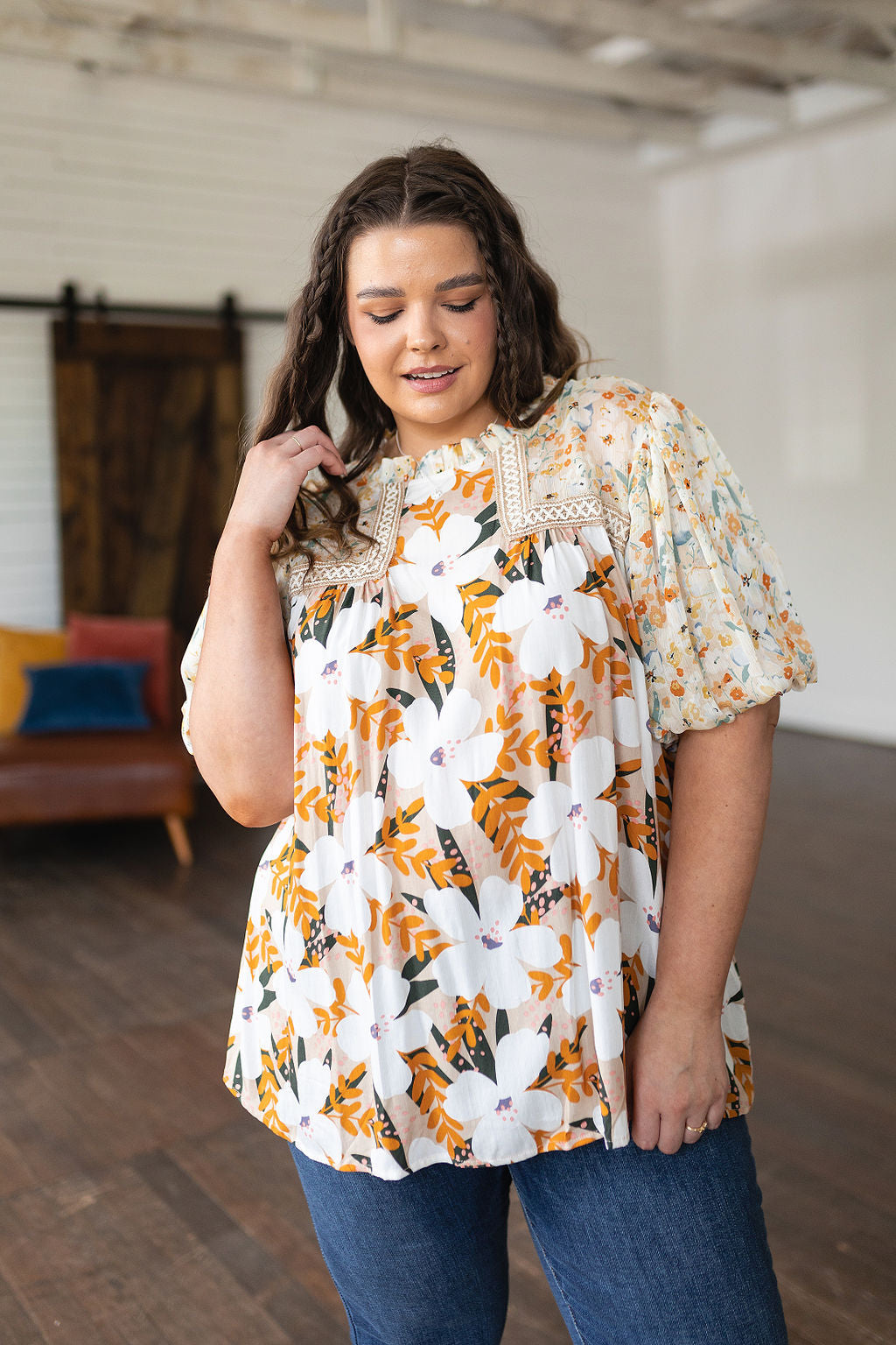 Top estampado floral mixto Daydreamer