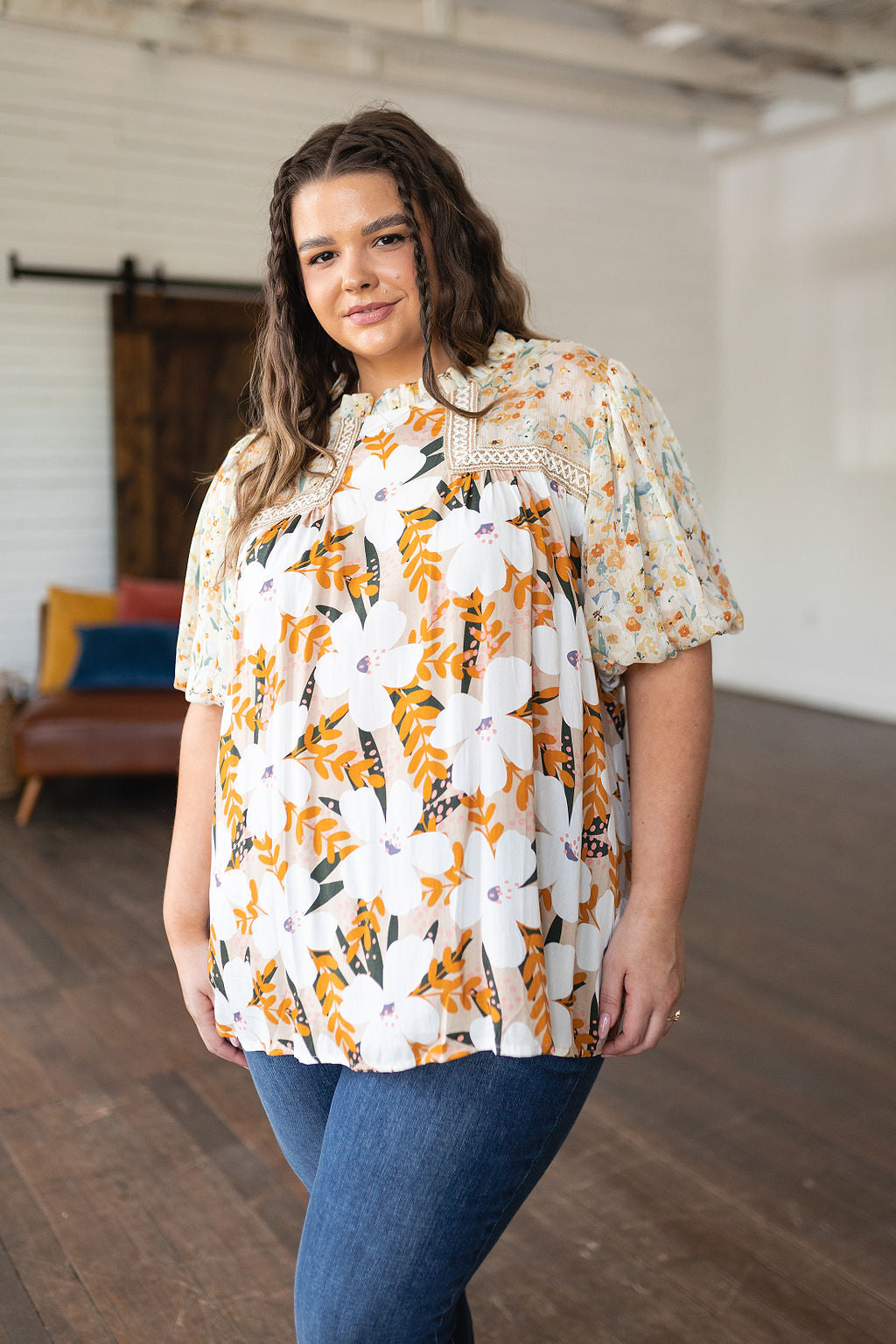 Top estampado floral mixto Daydreamer