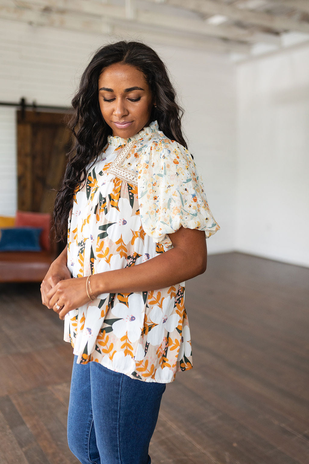 Top estampado floral mixto Daydreamer