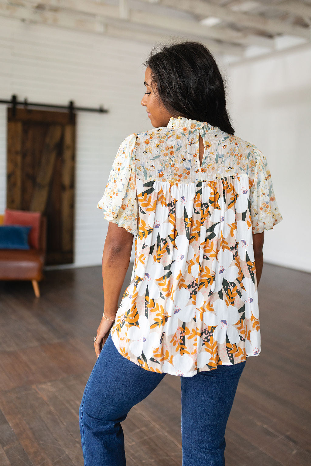 Top estampado floral mixto Daydreamer