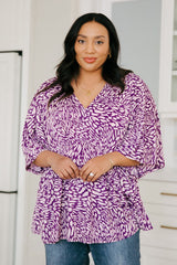 Dearest Dreamer Peplum Top in Painted Purple - Liarian Unlimited Boutique