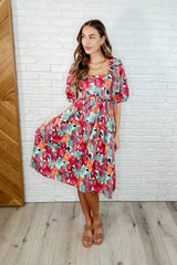 Vestido floral con mangas abullonadas Dewdrop Blooms