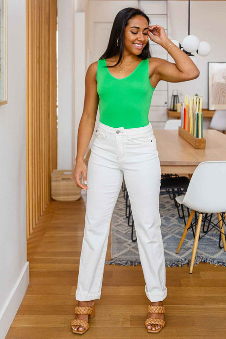 Diana Straight Leg Jeans In White - Liarian Unlimited Boutique