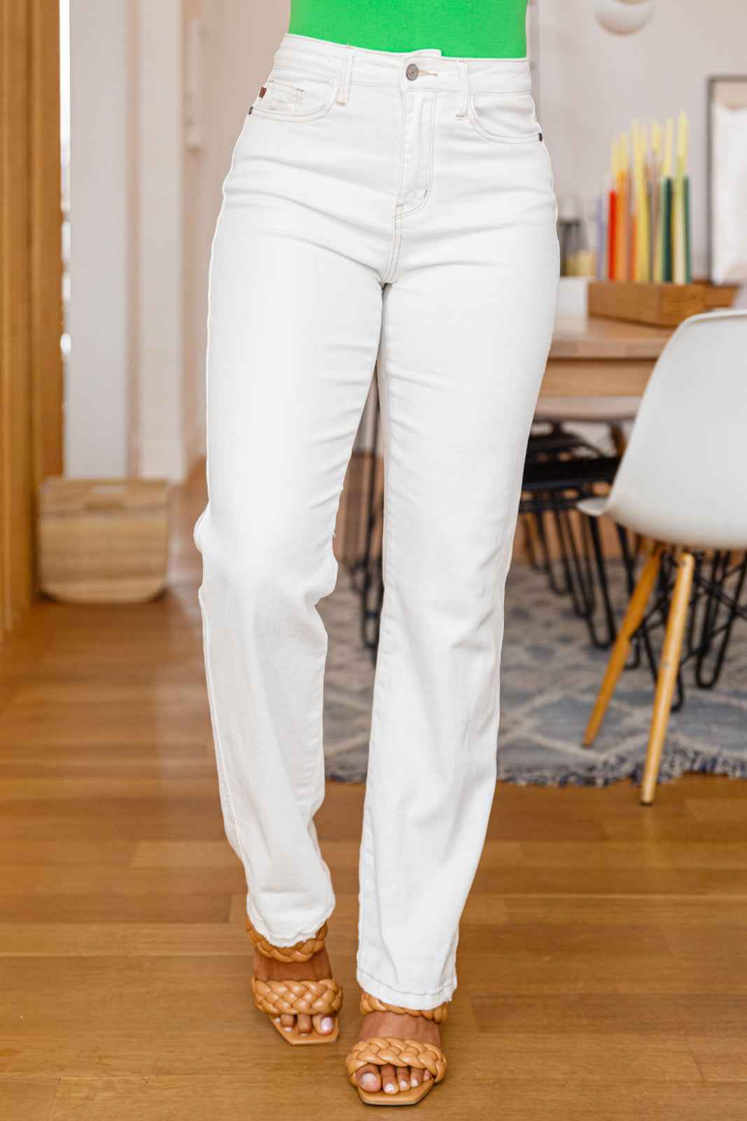 Diana Straight Leg Jeans In White - Liarian Unlimited Boutique