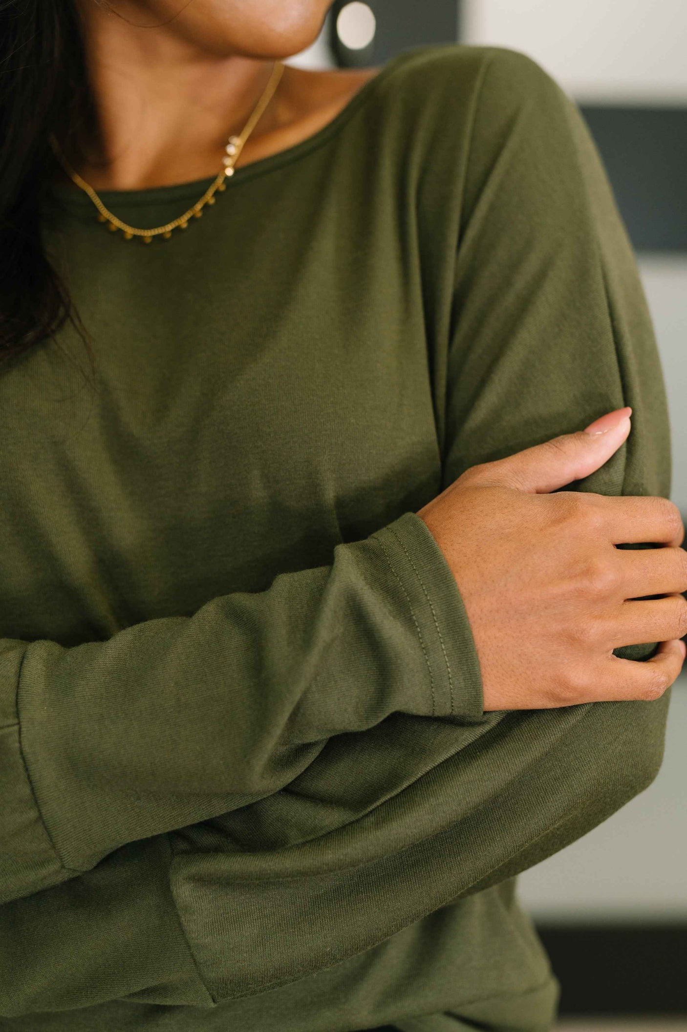 Dinner Plans Dolman Long Sleeve