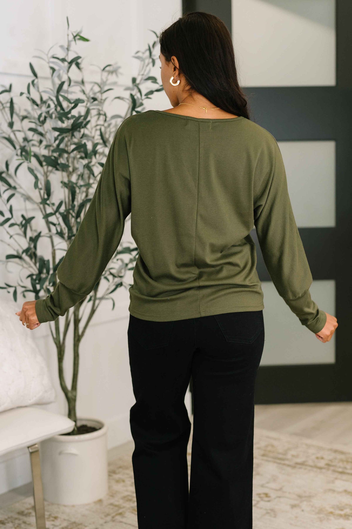 Dinner Plans Dolman Long Sleeve