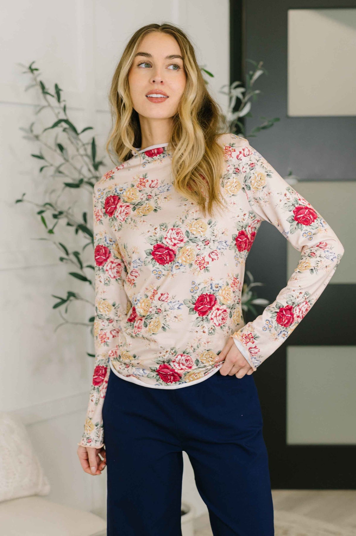 Direction to Perfection High Neck Long Sleeve Top