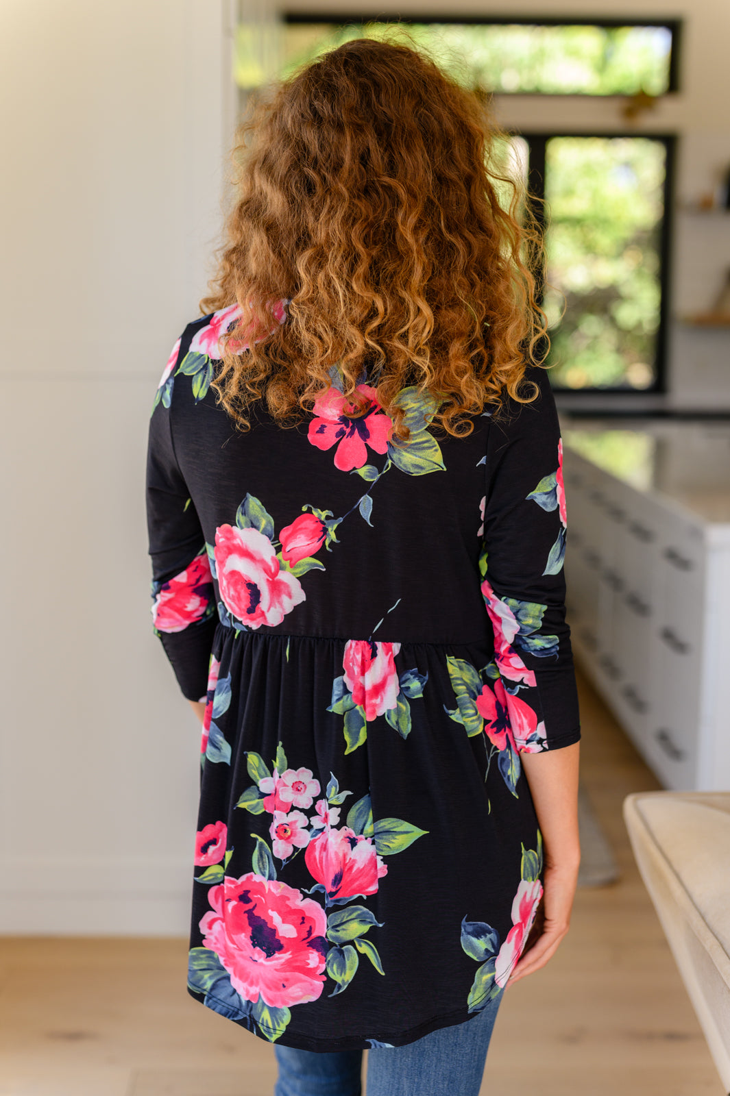Luciendo mi mejor blusa floral