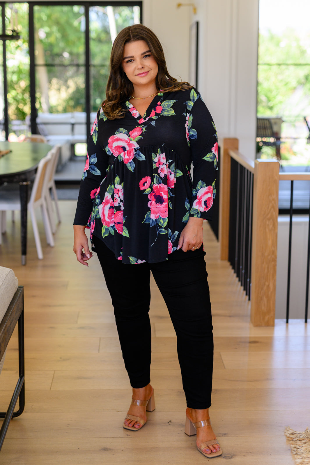 Luciendo mi mejor blusa floral