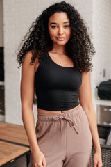 Camiseta asimétrica Doing it For Me en color negro